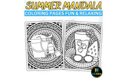Summer Mandalas: Ten Colouring Designs