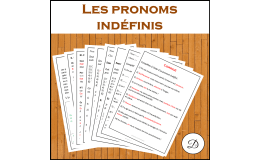 Pronoms indéfinis - Explications et exercices