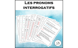 Pronoms interrogatifs - Explications et exercices