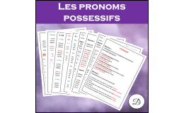 Pronoms possessifs: exercices corrigés / French possessive pronouns