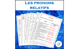 Pronoms relatifs - Explications et exercices