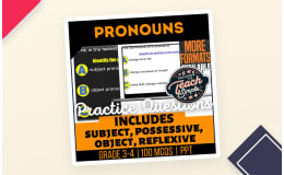 Pronouns Practice Questions - Grade 3-4 Grammar (PPT)