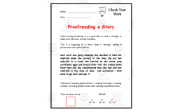 Proofreading Practice Worksheet