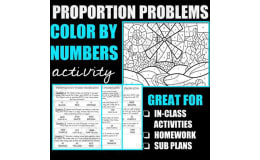 Proportions Color by Number Worksheet