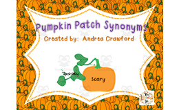 Pumpkin Patch Synonyms