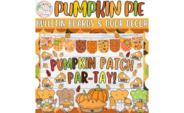 Pumpkin Patch: Thanksgiving Bulletin board or door Decor kit