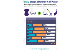 Python Monster Code Activity