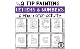 Q-tip Painting: Letters & Numbers