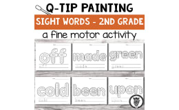 Q-tip Painting: sight words 2nd grade