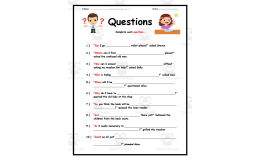 Questions Practice Worksheet
