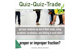 Quiz-Quiz-Trade Game: Proper or Improper Fraction