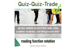 Quiz-Quiz-Trade Game: Reading Function Notation