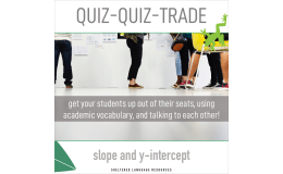 Quiz-Quiz-Trade Game: Slope and y-Intercept