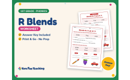 R Blends Worksheet – 1st Grade Consonants Practice + Answer Key