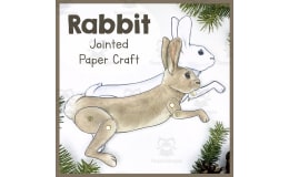 Rabbit Jointed Paper Craft – Articulated Bunny Art