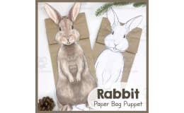 Rabbit | Paper Bag Puppet | Animal Craft | Bunny