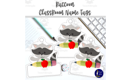 Raccoon Classroom Name Tags