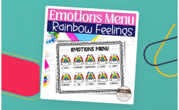 Rainbow Emotions Faces Chart and Reference Poster