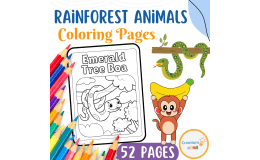 Rainforest Animals Coloring Pages.