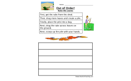 Raking The Leaves Sequencing Worksheet
