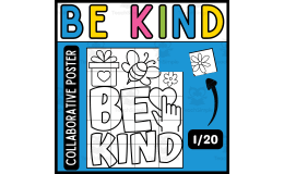 Random Acts of Kindness – Be Kind Coloring Poster