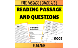 Reading Comprehension Fiction Set 3 Sample: Funland (Docs)