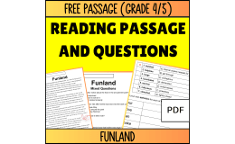 Reading Comprehension Fiction Set 3 Sample: Funland (PDF)