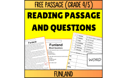 Reading Comprehension Fiction Set 3 Sample: Funland (Word)