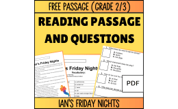 Reading Comprehension Fiction Set 7: Ian's Friday Nights (PDF)