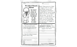 Reading Comprehension for Black History Month: President Barack Obama