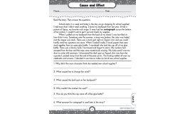 Reading Comprehension Language Arts Printable Workbook For Grade 3