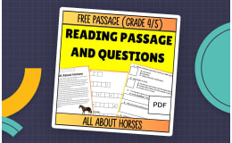Reading Comprehension Nonfiction Set 3 Sample: All About Horses (PDF)