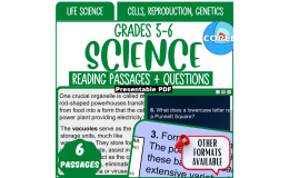 Reading Comprehension on Cells, Reproduction, Genetics Presentable PDF