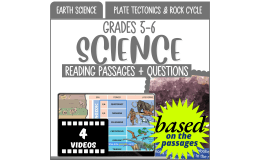 Reading Passages on Plate Tectonics and Rock Cycle (Videos)