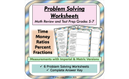 Real World Math Word Problems- Problem Solving Bundle Test Prep 5 6 7