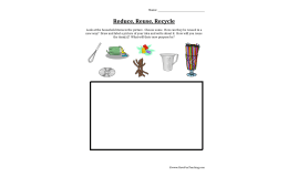 Reduce, Reuse, Recycle Items Worksheet