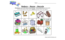 Reduce, Reuse, Recycle Worksheet