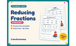 Reducing Fractions Worksheet – 4th Grade Math Practice + Answer Key