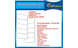 Relating Multiplication to Division Unit Vocabulary Words Interactive Foldables for 3rd Grade – EBOOK