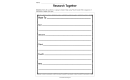Researching Together Worksheet
