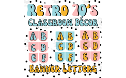 Retro 70s Classroom Decor Bulletin Board Banner Letters