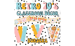Retro 70s Classroom Decor Bulletin Board Borders