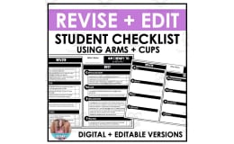 Revise and Edit Student Checklist