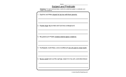 Rewriting Subject Predicate Sentences Worksheet