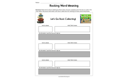 Rocking Word Meanings Worksheet