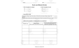 Rocks and Minerals Review and Test