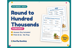 Round to Hundred Thousands Worksheet – 4th Grade Estimation Practice