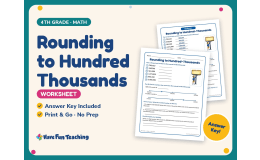 Rounding to Hundred Thousands Worksheet – 4th Grade Estimation