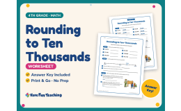 Rounding to Ten Thousands Worksheet – 4th Grade Estimation Practice