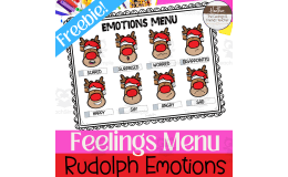 Rudolph's Feeling Faces Menu-- Emotions Chart and Reference Poster